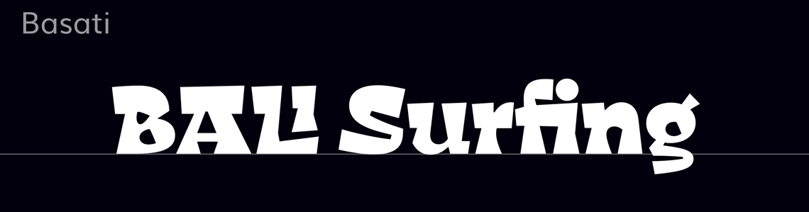 A word set in Basati typeface