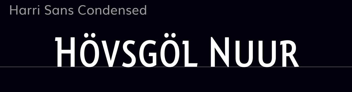 A word set in Harri Sans Condensed typeface