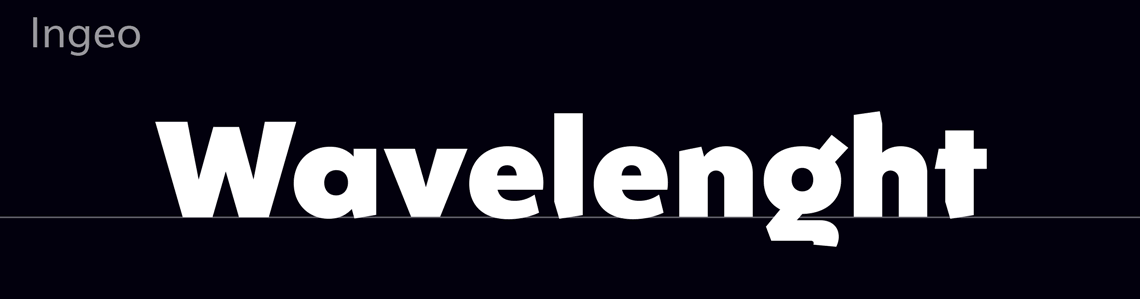 A word set in Ingeo typeface