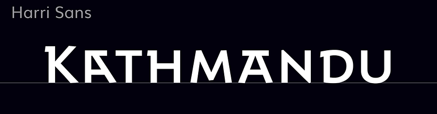 A word set in Harri Sans typeface